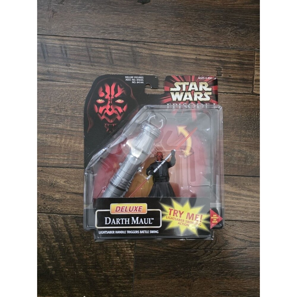 Star Wars Episode I Deluxe Darth Maul Lightsaber Battle Swing 1998 Hasbro MOC